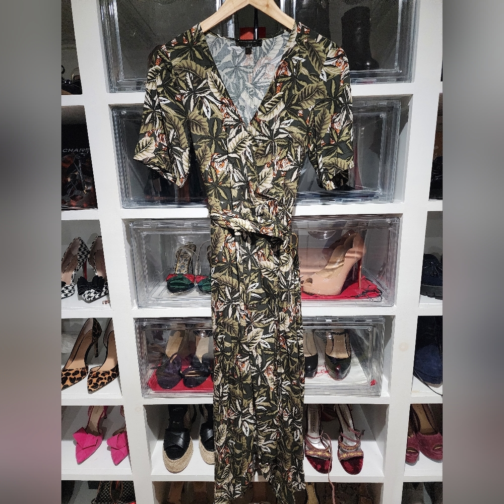 Banana Republic tropical animal print dress